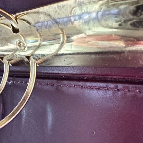 Franklin Quest Full Grain Aniline Leather Burgundy Planner Compact Sz 6-Ring - Picture 13 of 16